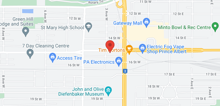map of 241 - 245 15th ST W